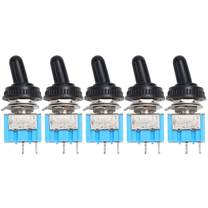 Mini Toggle Switch Waterproof Cap MT S101 SPST 2 Pin ON OFF Position Switch Marine Boat Car Truck Dash Modification Part Control