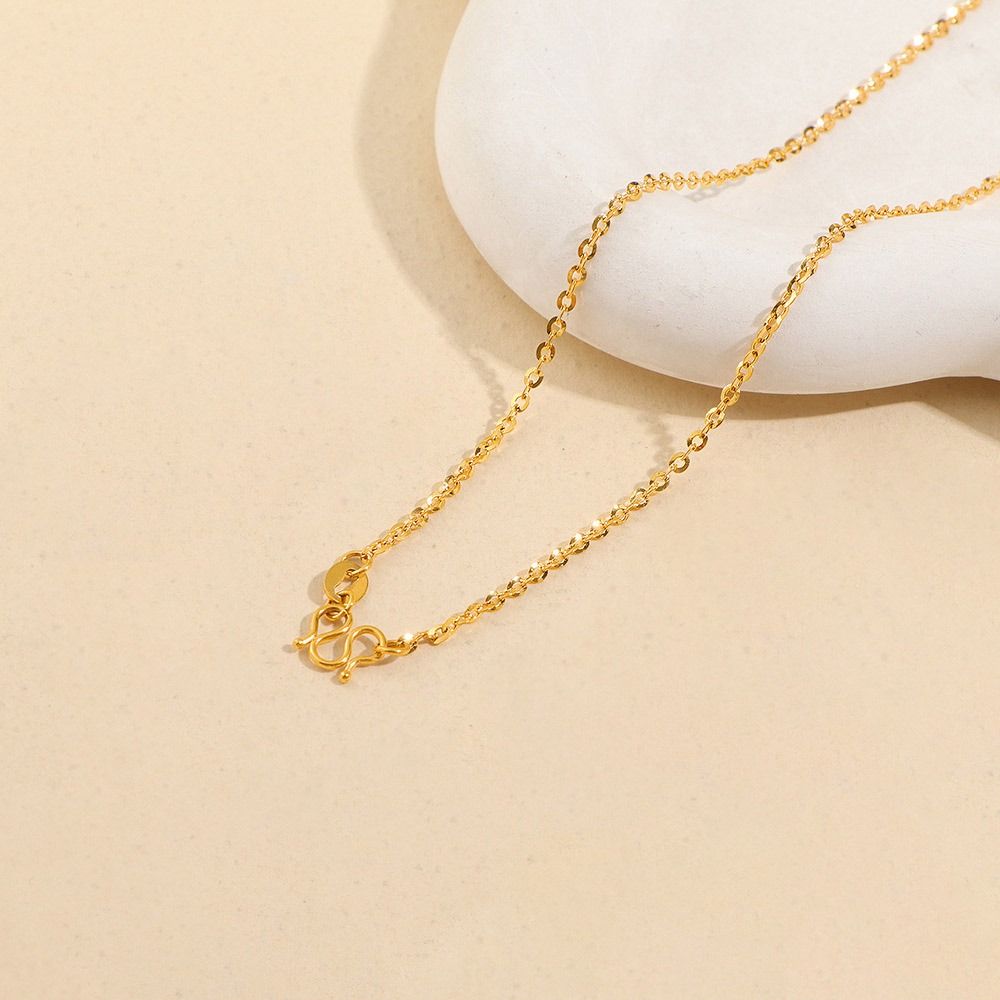 1Pcs New Titanium Steel Chain Necklace Non-fading 45cm Clavicle Chain M-shaped All-match Women's Simple Necklace