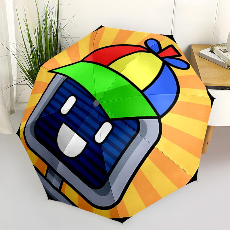 

1pc Retro Computer Monitor Automatic Open/Close Umbrella - Compact Travel Umbrella with 8-Rib Durable Frame yy251023088