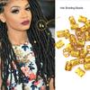 50pcs Adjustable Metal Hair Braid Bead Rings Cuff Hair Beauty Decoration Tools Accessories Gold