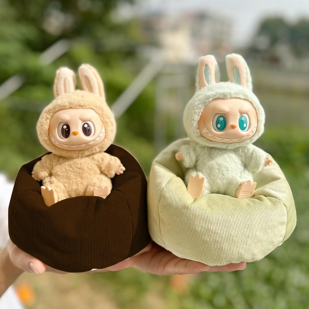 For 17cm Labubu Mini Chair Bjd Doll Room Decoration 2nd Generation Sitting Party Series Doll Sofa Car Mini Safety Sofa Toy Gifts