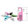 Padlock 3 Digit Pad Combination Lock Mini Zinc Alloy Tool for Suitcase Drawer ToolboxRose Red
