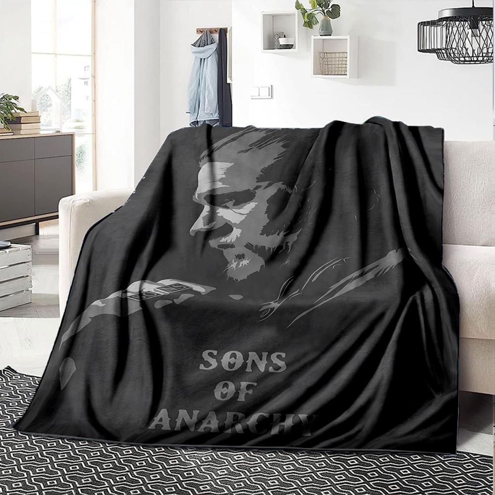 1pc SONS OF ANARCHY Throw Blanket Soft Flannel, Cozy All Season Polyester Perfect for Home, Office