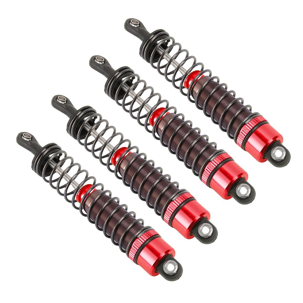 RC Oil Filled Shock Absorber 1 10 Scale 95mm High Strength Aluminum Alloy RC Shock Absorber Oil Damper Red