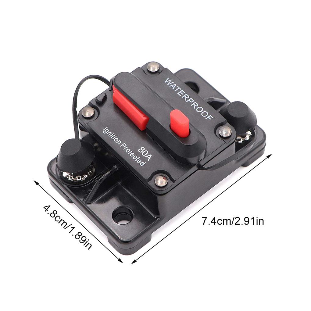 Circuit Breaker Fuse Reset 30A 40A 50A 60A 70A 80A 100A 120A 150A 200A 250A 300A AMP Waterproof Boat Car Circuit Breaker Fuse Holders1