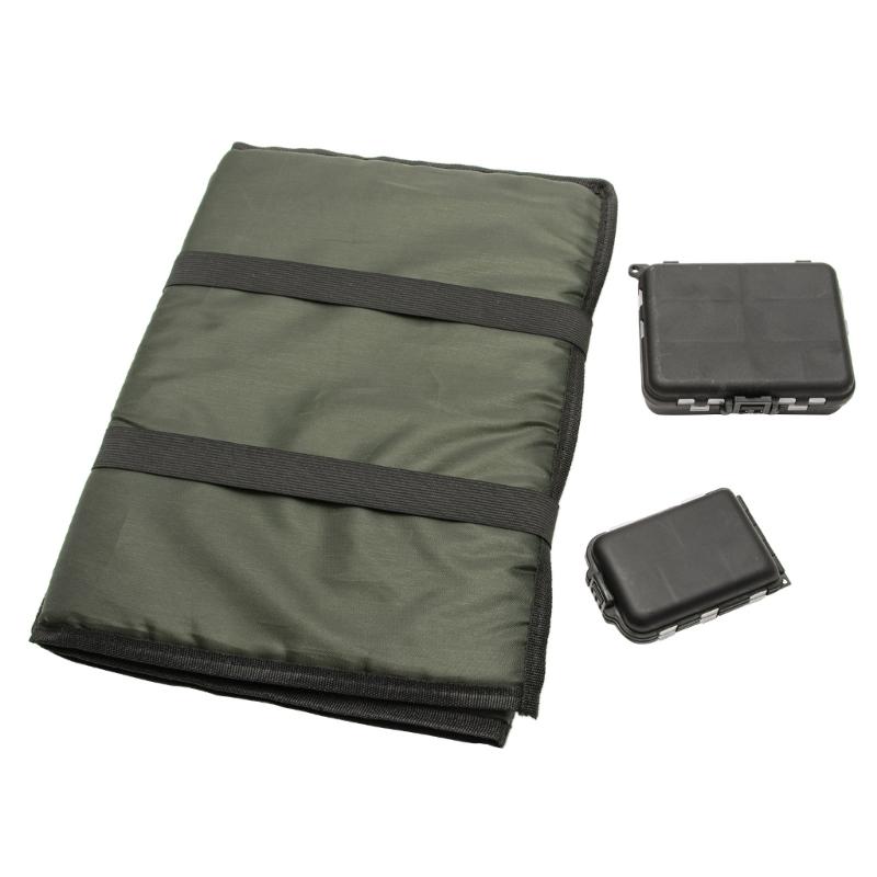 Fishing Tackle Box Fishing Lure Storage Box Folding Fish Unhooking Mat Fishing Baits Container Case Fishing Landing Mat