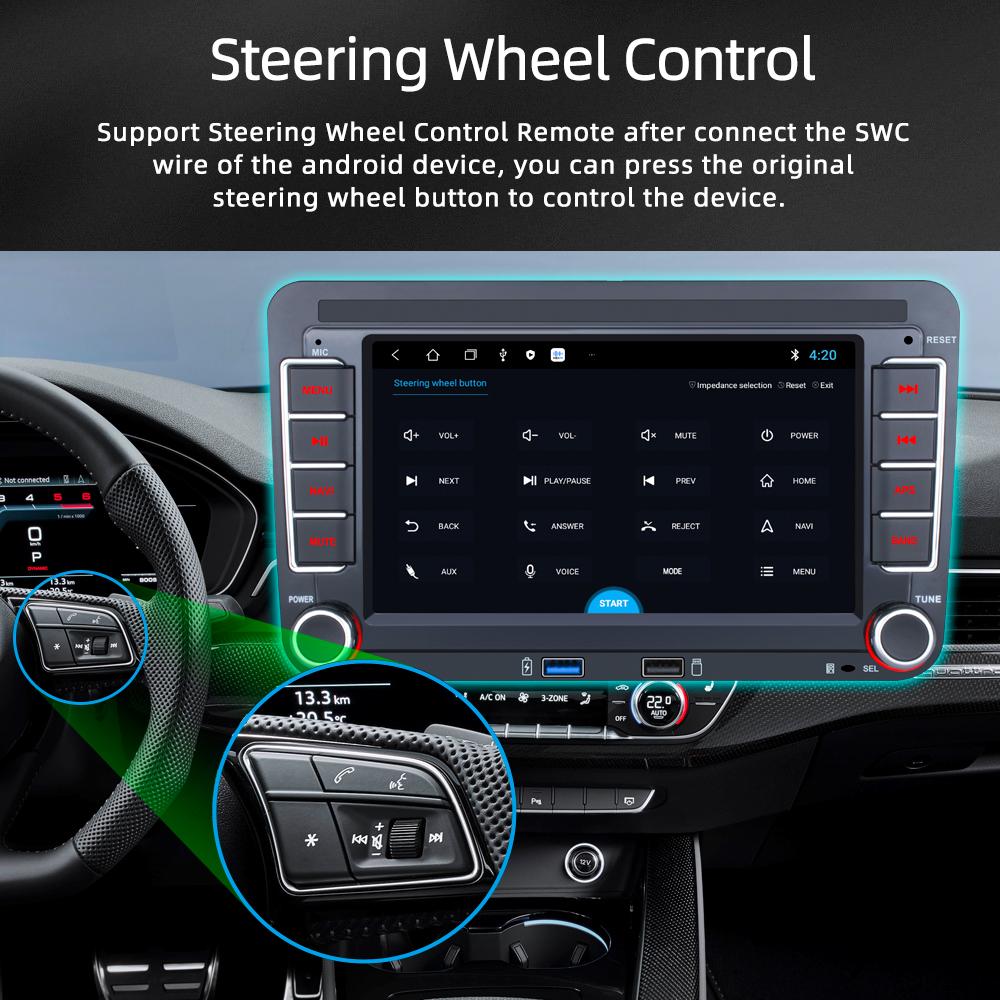 7" bilspiller for Volkswagen VW CC Passat B7 Polo Golf 5 6 Jetta mk5 mk6 Mirrorlink FM WIFI GPS RDS Wireless Carplay