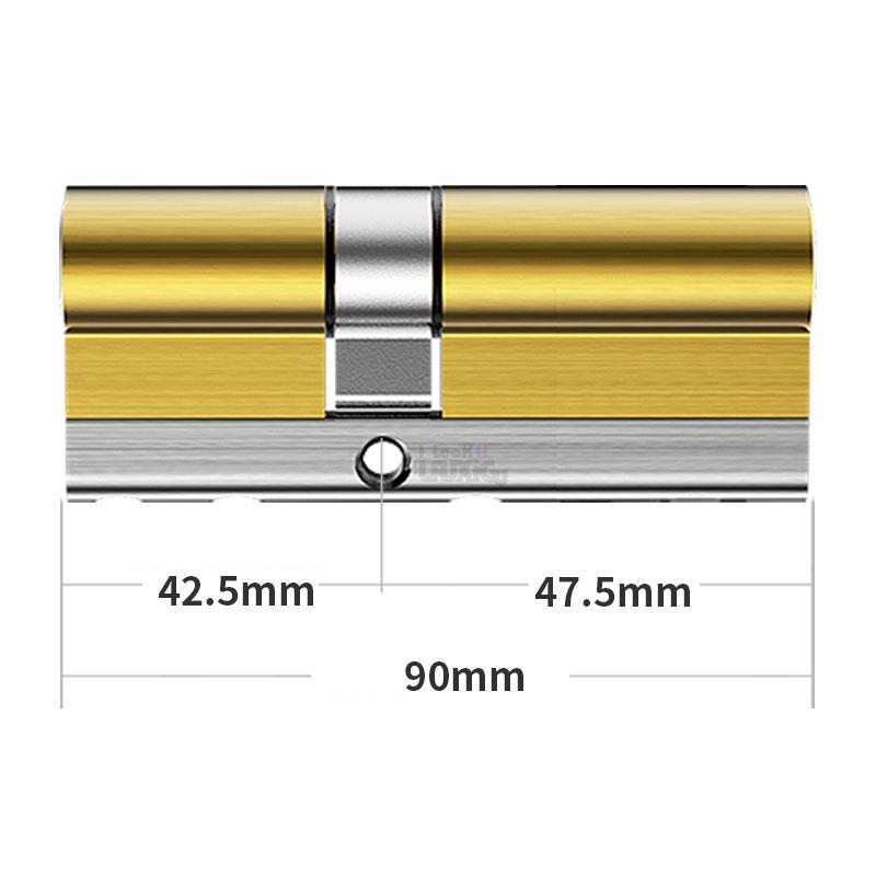 Common Security Door Lock Brass Cylinder  Anti Pry Stainless Steel Anti-collision Beam Class C Cylinder 10 Alloy Keys Key Lock
