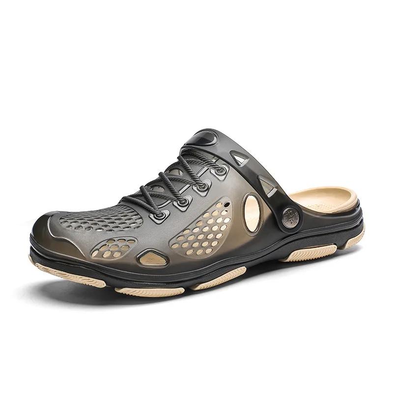 

НОВЫЕ летние мужские сандалии легкие мужские повседневные туфли из ЭВА с дырками, сабо для влюбленных, для дома, сада, для отдыха, для мужчин, для пляжа, на плоской подошве 45 чёрный