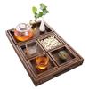 ZISIZ Retro Carbonized Solid Wood Kung Fu Tea Set