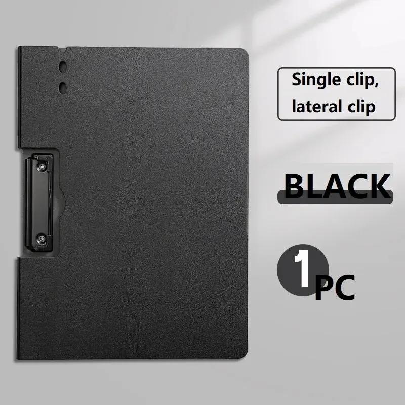 1-5pcs A4 File Folder(Single/Double Clip)with Clipboard Cover-Document Organizer for Business,School,Stationery,Office Supplies