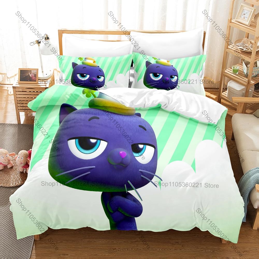 Cool True and the Rainbow Kingdom Themed 3PCS Bedding Set Vivid Rainbow World Art Print Cozy Microfiber All Season Bed Set