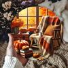 Round Metal Wall Art Autumn Bar Cafe Decor