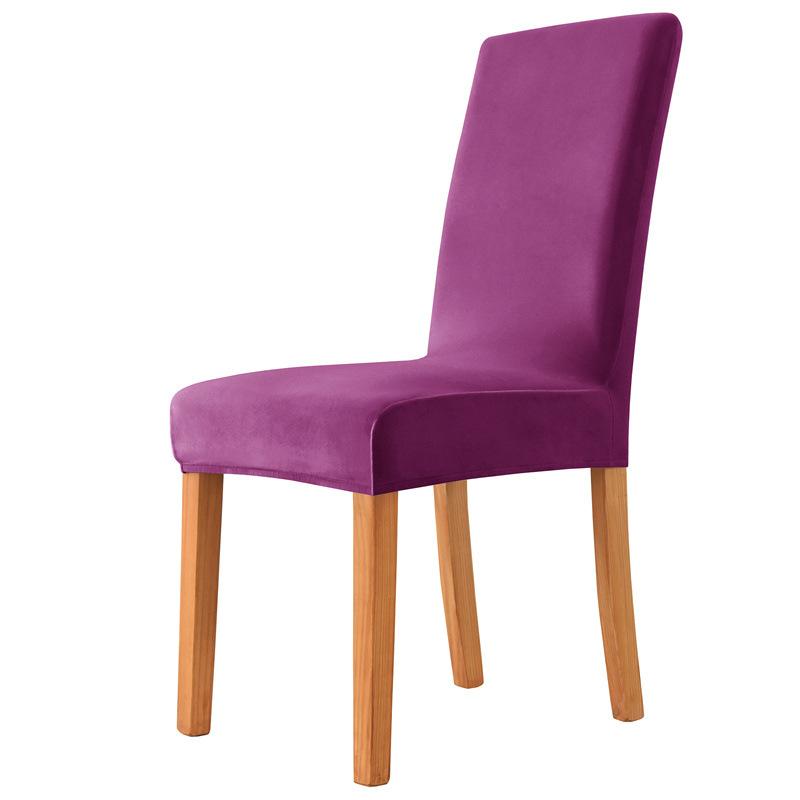 Silver Fox Velvet Chair Cover Velvet Cloth Elastic Home Hotel Dining Chair Dust Cover Chair Cover High-end Sense