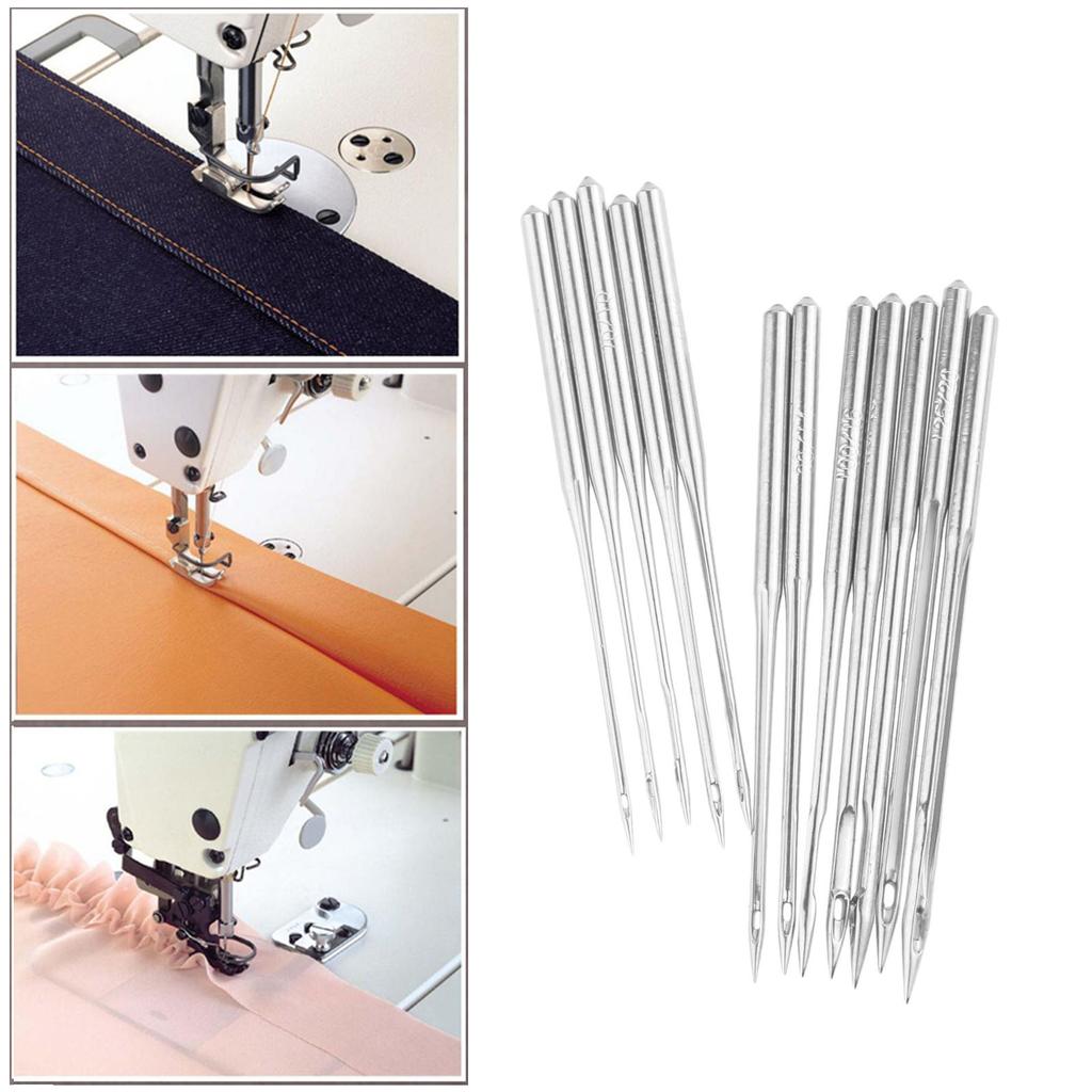 10Pcs DB*1 Industrial Lockstitch Sewing Machine Needles for JUKI DDL-555 Singer Brother All Sizes 7/55,8/60,9/65,10/70,...22/140