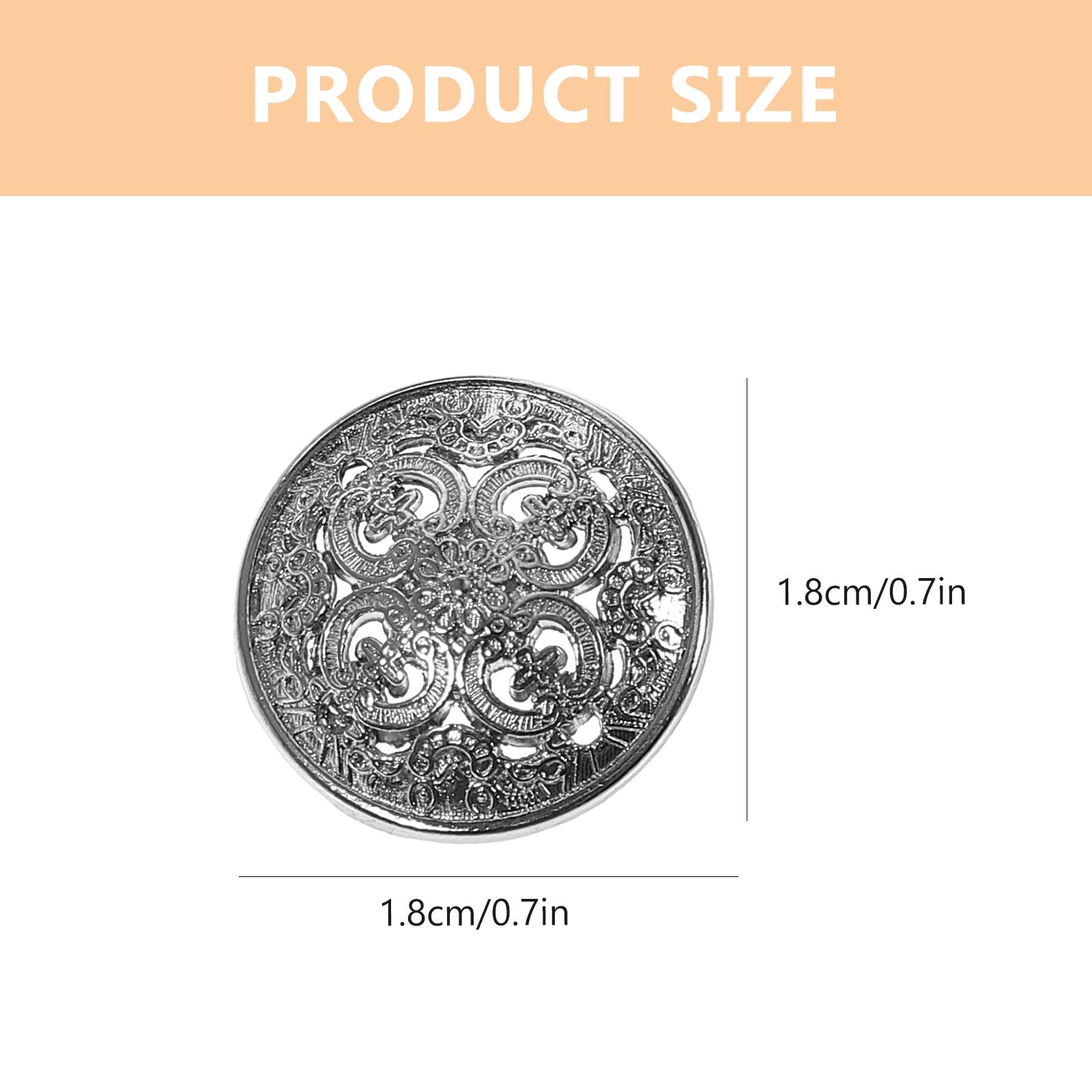 

30 шт. 23 мм металлические пуговицы с полым дизайном для одежды, сделай сам, швейная застежка, пуговица для куртки, пальто, джинсов, футболки, ветровки, рюкзака серебряный