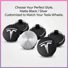 4Pcs 56MM Car Badge Emblem Wheel Center Hub Caps Rim Hubcap Cover For Tesla Model S Model X Model Y Cybertruck Model 3 Model Y