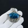 Neon Blue Apatite Gemstone Handmade 925 Sterling Silver Pendant, Antique Natural Apatite Pendant, Women's Jewelry, Unisex Pendant For Her