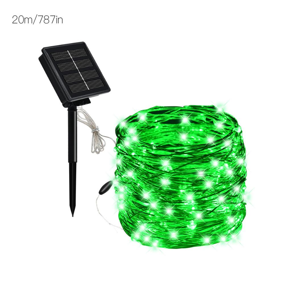 LED Solar String Lights Waterproof 100/200 LEDs Copper Wire Outdoor Garden Decor