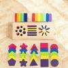 Geometric Solids Montessori Educational Game 3D Shapes Color Shape Sorting Toy  Preschool Element