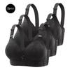 3-Piece Comfortable Lace Sports Bra Set for Women - Plus Size Cross-Back Design