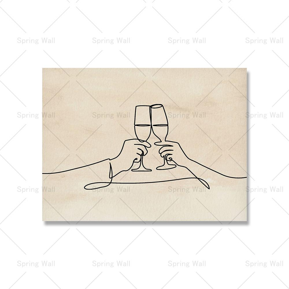 

Кухня делает яйца кофе приветствия черно-белые линии настенное искусство холст картины скандинавские постеры принты фотографии бар кафе кухонный декор 21x30cm No Framed