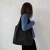 Damen Canvas-Tasche im japanischen Stil mit einzelnem Schultergurt - Einfarbig, handbemalt, großes Fassungsvermögen, literarisches Design, perfekt für Studenten und Reisen