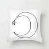 Office Sofa Car Cushion Cover Cartoon Black and White Simple Line Printing Luxury Home Decoration Pillow Cover