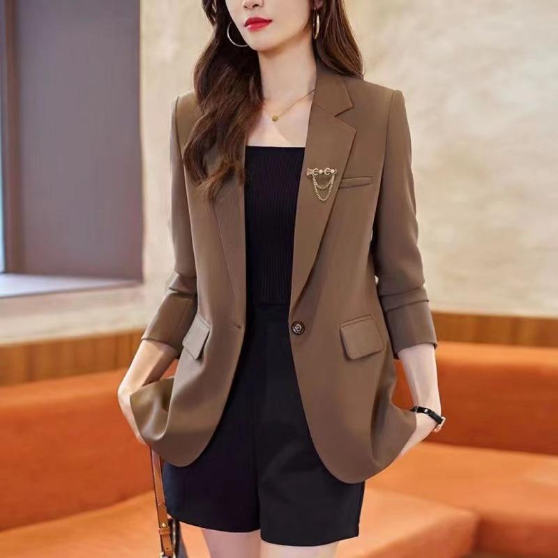 New Blazer High-end Design Sense Spring and Autumn Loose Casual Temperament Split Suit Top Women