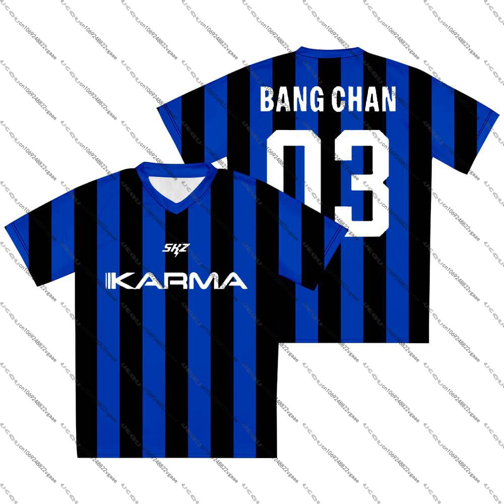 2026 Boys Girls Women Kpop H-Hyunjin T Shirt Men Kids Tee Top S-SKZ Karma Jersey Casual Stray Korean Fan T Shirt Harajuku Top 01