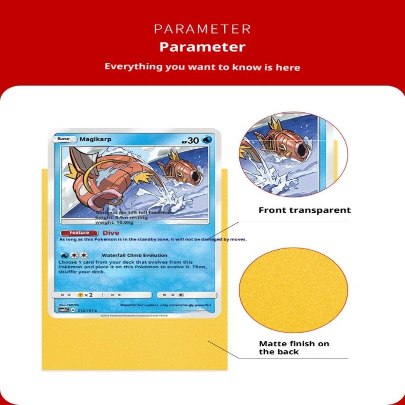 100 ks prémiových obalů na karty Matné obaly na karty Kompatibilní s Mtg Pokemon Trading Cards a Sport Standardní velikost deskové hry