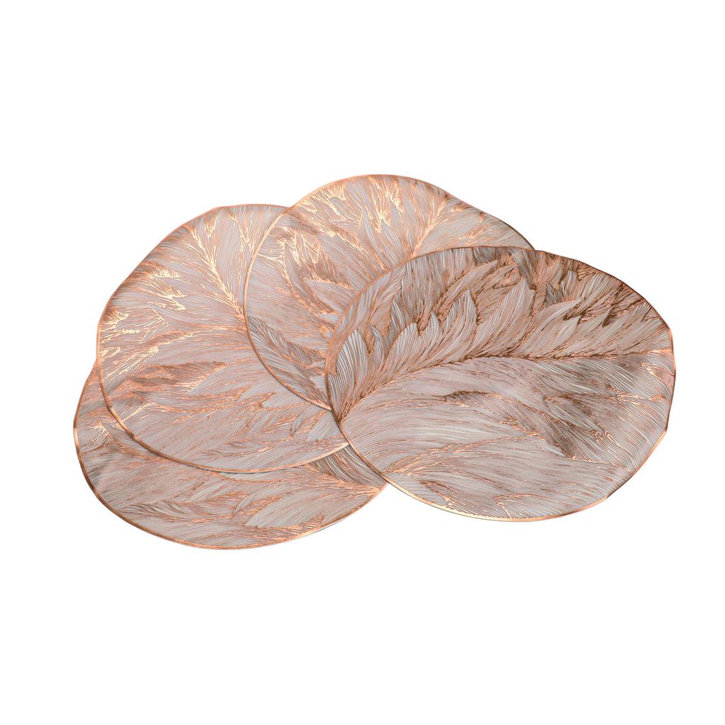 Elegant Dining Decor Heat Resistant Placemats Dining Room Decor Pressed Hot Stamping Design Protective Hot Dish Mats