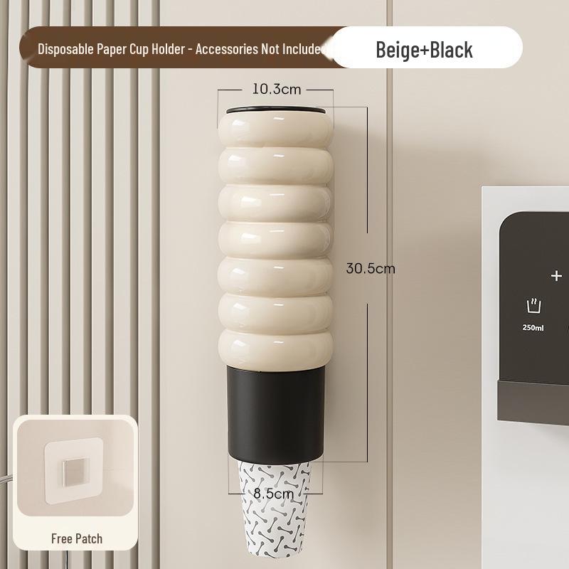 Elegant Wall-Mounted Automatic Cup Dispenser - No-Punch Installation