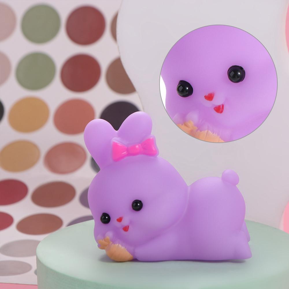 6pcs/set PVC Easter Bunny Fidget Decorated Rabbit Slow Rebound Toy Rabbit Squeeze Toys  Adult