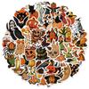 50PCS Halloween Pumpkin Witch Fun Stickers DIY Luggage Notebook Skateboarding Water Cup Label Stickers