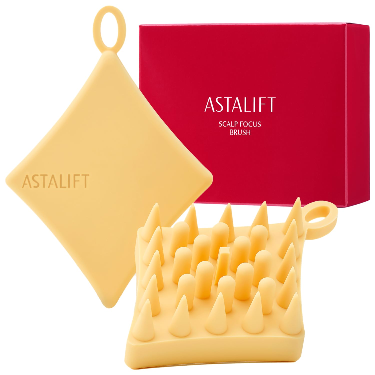 

Astalift Scalp Focus Brush, Scalp Massage Shampoo Brush (with S-Hook and Two Types of Pins for Comfortable Stimulation), Scalp Brush, Hair Care