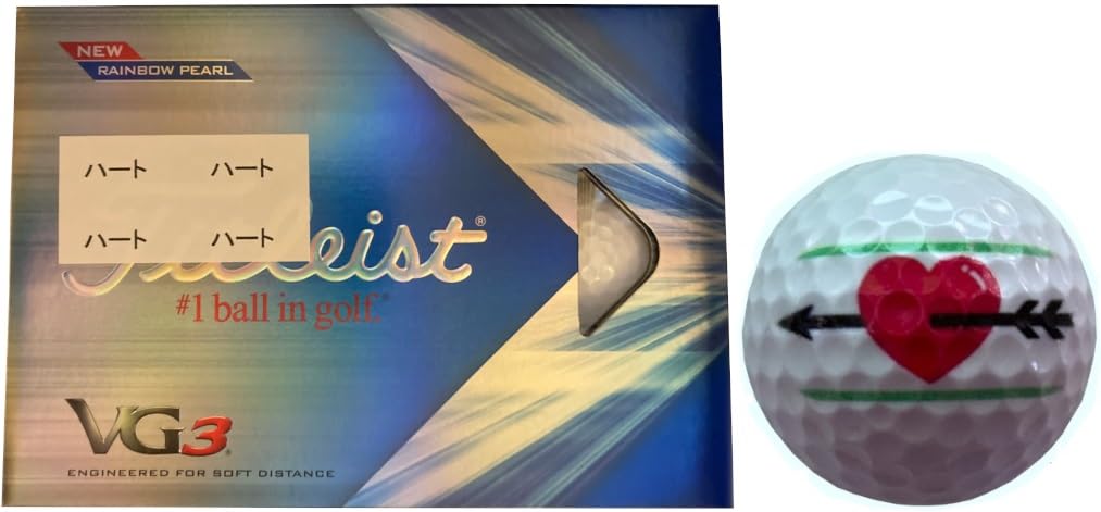 

Titleist 2022 VG3 Rainbow Pearl Lined 1 [Happiraki_Golf Line] (Pearl Dozen_Heart)