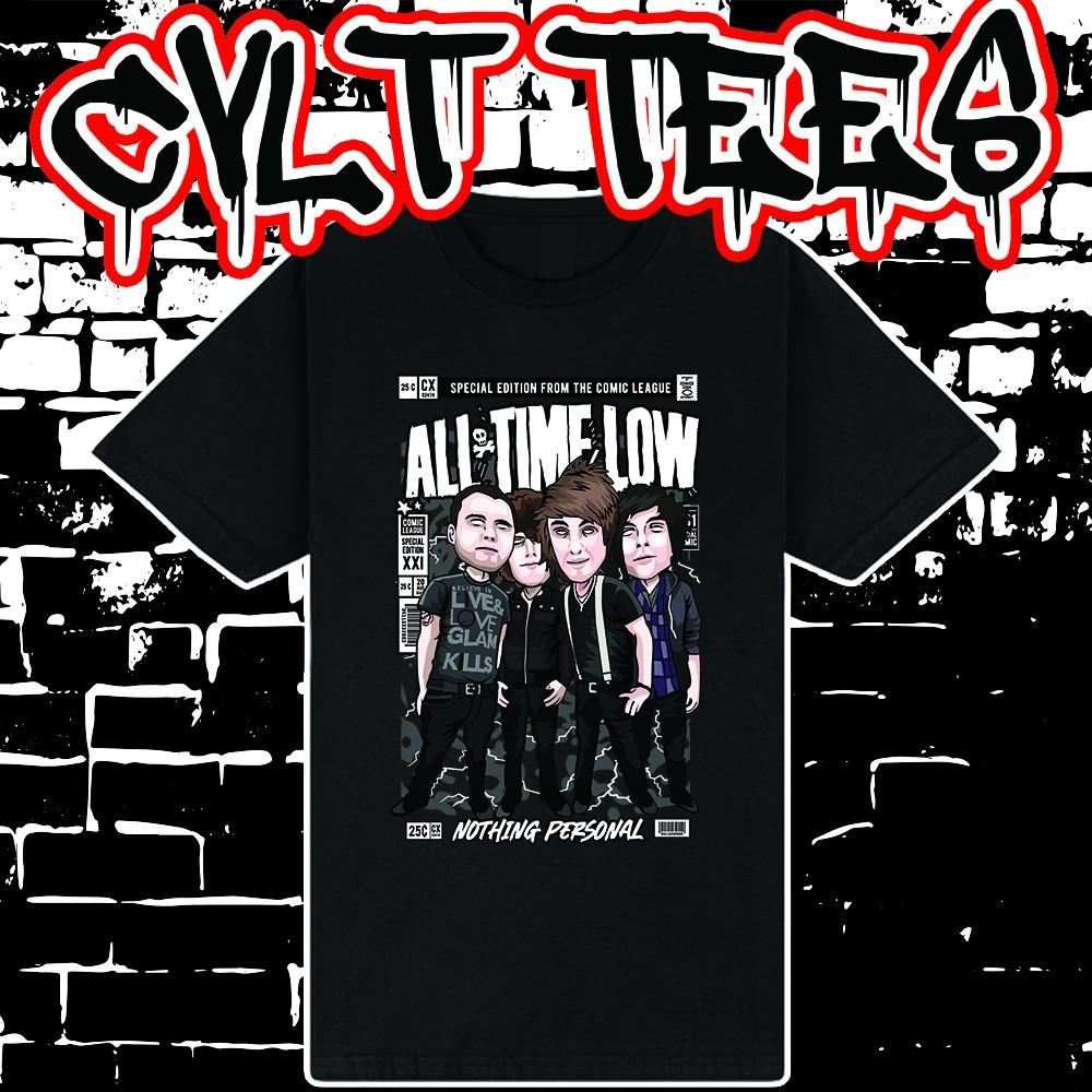 

All Time Low Comic Book Cover style Tee ~ 100% Cotton Unisex T-Shirt XL