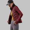 Down jacket women's short long-sleeved yoga clothes, sports training windproof and warm, light and slim cotton clothes women