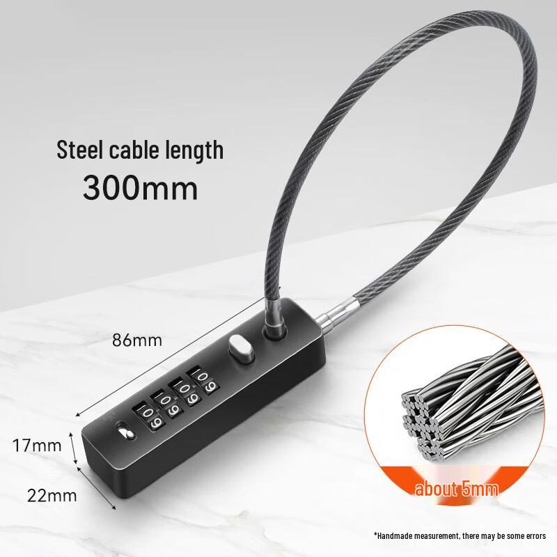 Weibaida Steel Cable Combination Padlock