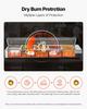 Commercial Food Warmer, 1500W Electric Stainless Steel Steam Food Warmer with Glass Cover, Countertop Buffet Bain Marie with Five 1/2 Size Food Pans,