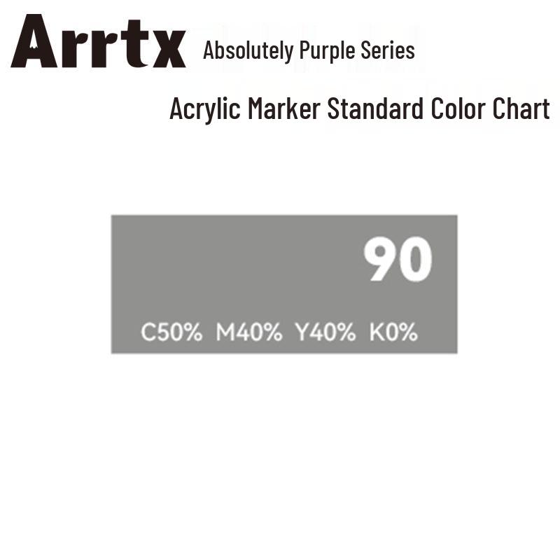 Arrtx Ataishi Akrylový marker s měkkým hrotem, Jeden kus, Absolutní fialová, Styl A/B, 30 barev, Voděodolný, Rychleschnoucí, Krycí.