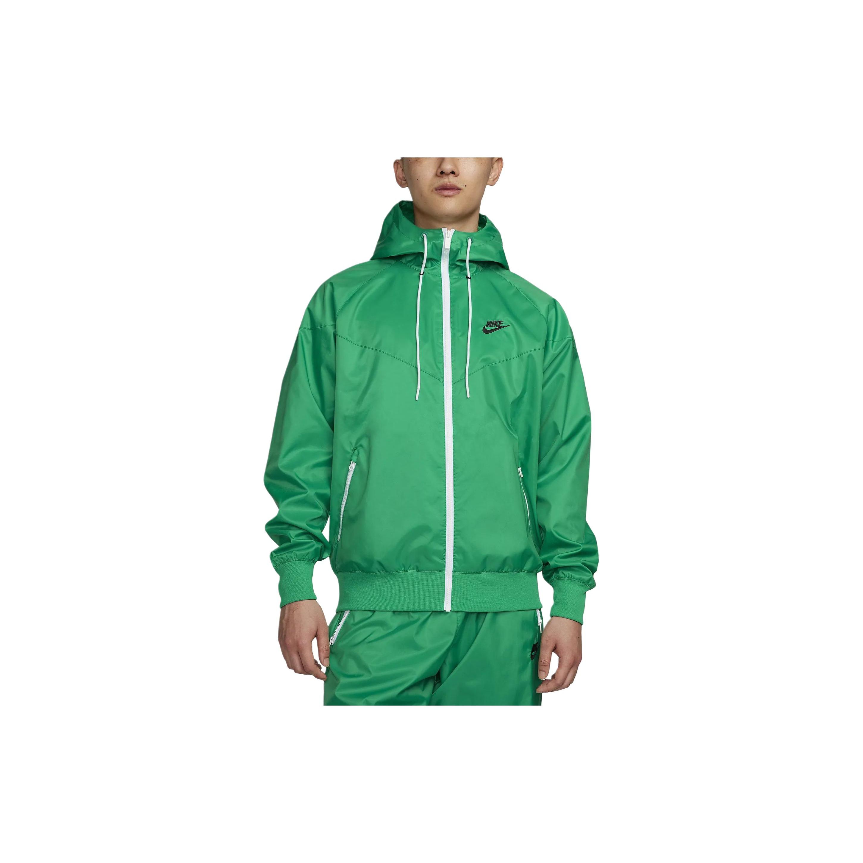

Nike Solid Color Zip-Up Hooded Casual Long Sleeve Jacket Men Outerwear Green DA0002-324 L