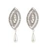Light Luxury Wedding Earrings Seiko Full Diamond Earrings Women's Imitation Pearl Bridal Earrings Celebrity Style
