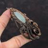 Aquamarine Pendant Copper Wire Wrapped Pendant Handmade Pendant Unique Copper Jewelry Natural Gemstone Pendant Octopus Jewelry Gift For Wife