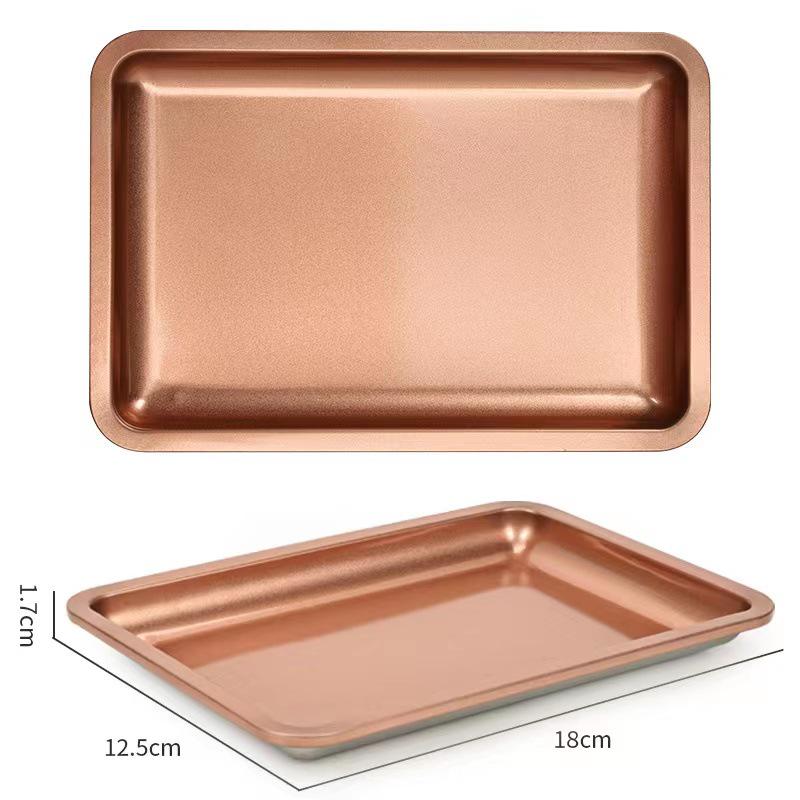 Stainless Steel Nail Art Storage Tray - Metal Jewelry Organizer with Multiple Styles