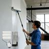 67 Inch Metal Paint Roller Extension Handle With 9 Inch Thick Fiber Sleeve For Consistent Wall Painting