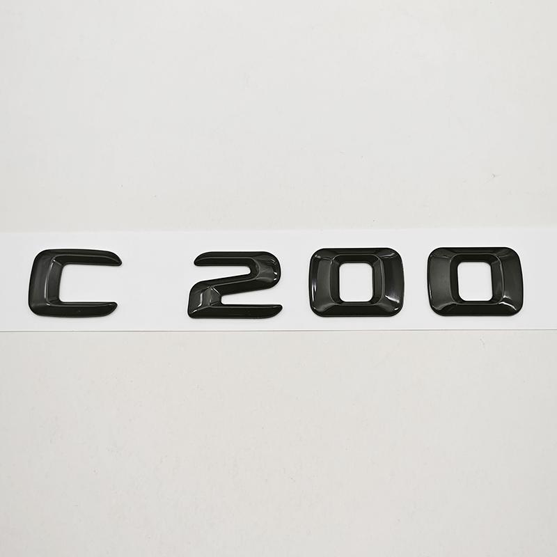 

3D ABS Car Letters Logo C200 C250 C260 4MATIC Rear Trunk Badge Emblem Sticker For Mercedes Benz C Class W206 Tail Accessories