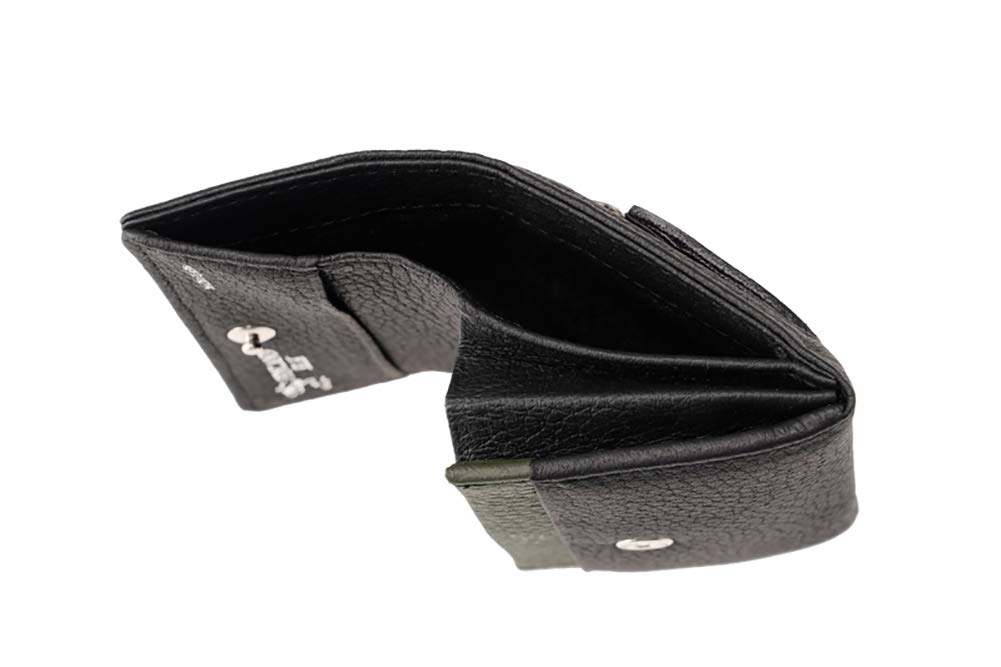 CYPRIS Finnish Elk Compact Wallet with Coin Day Birthday Boyfriend Black x 6873 All-in-One Purse, Leather, Men's Gift, Father's Gift, Gift, Gift,