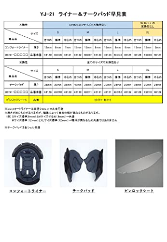 Yamaha Motorcycle Helmet System YJ-21 ZENITH Sun Visor Model Graphic GF-01 Semi-Flat Black, XL Size (60-61cm), 90791-2368X